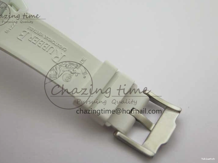 Ceramic Edition 40mm White Dial Submariner Painting White on Best Strap SA3135 Rubber 5GF 0104